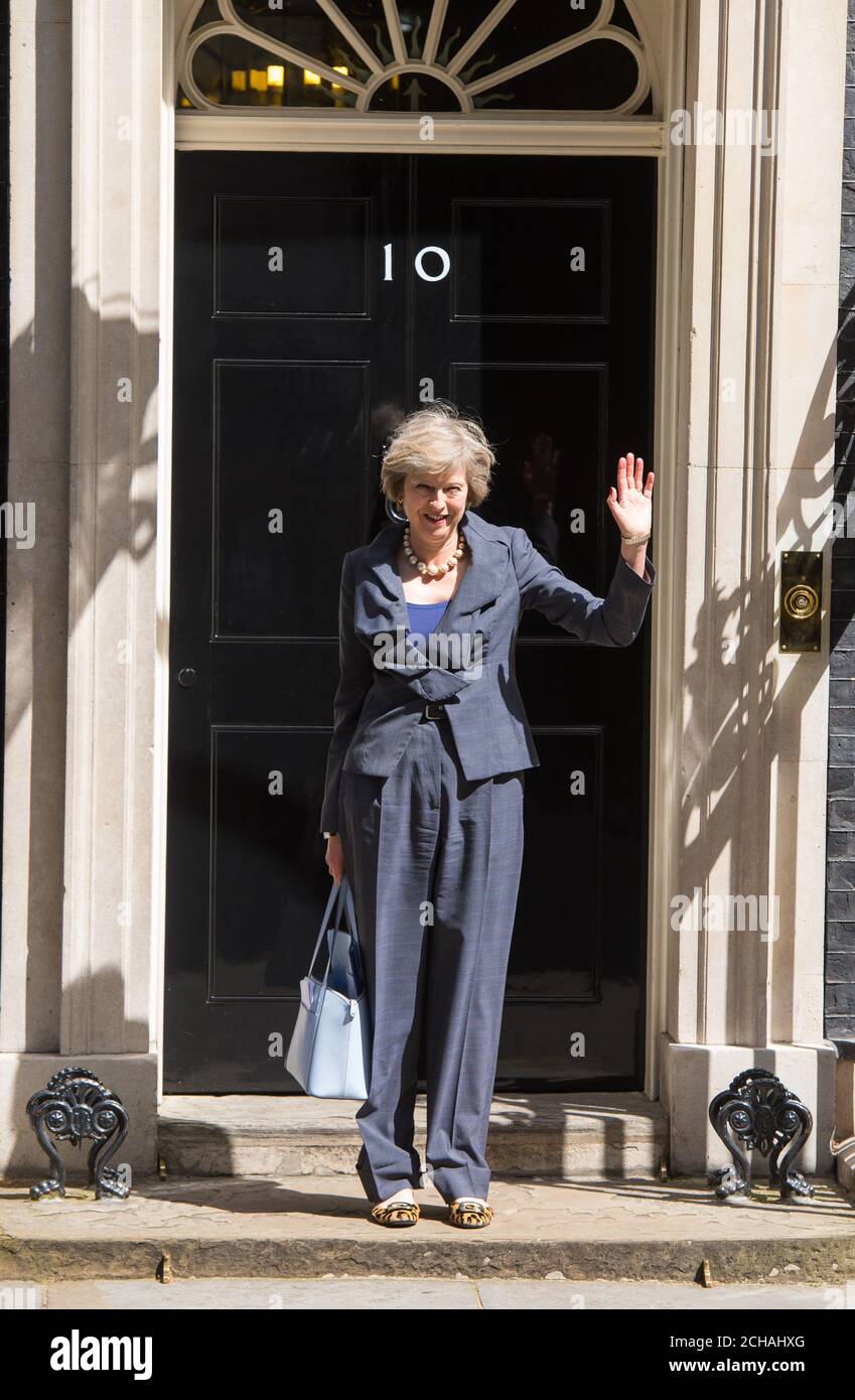 Theresa May outside 10 Downing Street, London. PRESS ASSOCIATION Photo. Picture date: Tuesday July 12, 2016. Photo credit should read: Dominic Lipinski/PA Wire Stock Photo