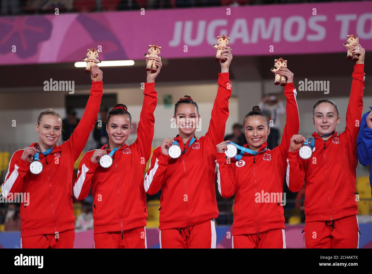 Xviii Pan American Games Lima 2019 Gymnastics Polideportivo Villa El Salvador Lima Peru July 27 2019 Silver Medal Winners Canada Reuters Ivan Alvarado Stock Photo Alamy