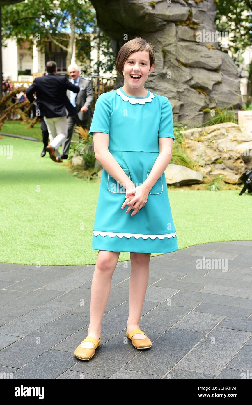 Ruby Barnhill attending the UK Premiere of The BFG at Leicester Square, London. PRESS ASSOCIATION Photo. Picture date: Sunday 17th July, 2016. Photo credit should read: Ian West/PA Wire Stock Photo