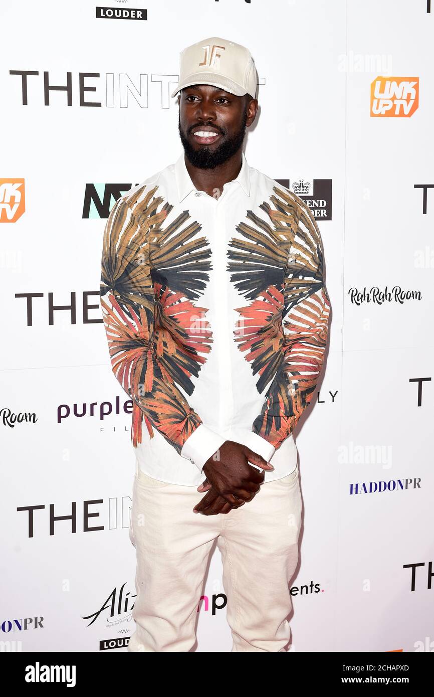 Ghetts attending the premiere of The Intent held at the Cineworld Haymarket cinema in London. PRESS ASSOCIATION Photo. Picture date: Monday July 25, 2016. Photo credit should read: Ian West/PA Wire Stock Photo