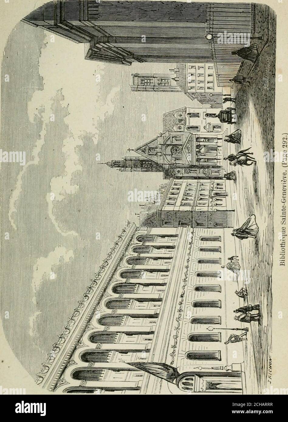 . Les merveilles du nouveau Paris-- . ibunaux cri-minels, civils et extraordinaires. Les pièces les plus pré-cieuses, munies de sceaux dor et dargent, sont renferméesdans une armoire de fer, ainsi que des clefs de villes, lesétalons du mètre et du kilogramme, et divers modèles, etc.Les pièces les plus importantes sont celles qui ont trait àlhistoire de France, à la géographie, à lhistoire ecclésias-tique, au droit français, au droit public. Citons enfin lObservatoire, dont la construction nestpeut-être pas appropriée aux exigences de la science mo-derne, mais qui possède une riche collection d Stock Photo