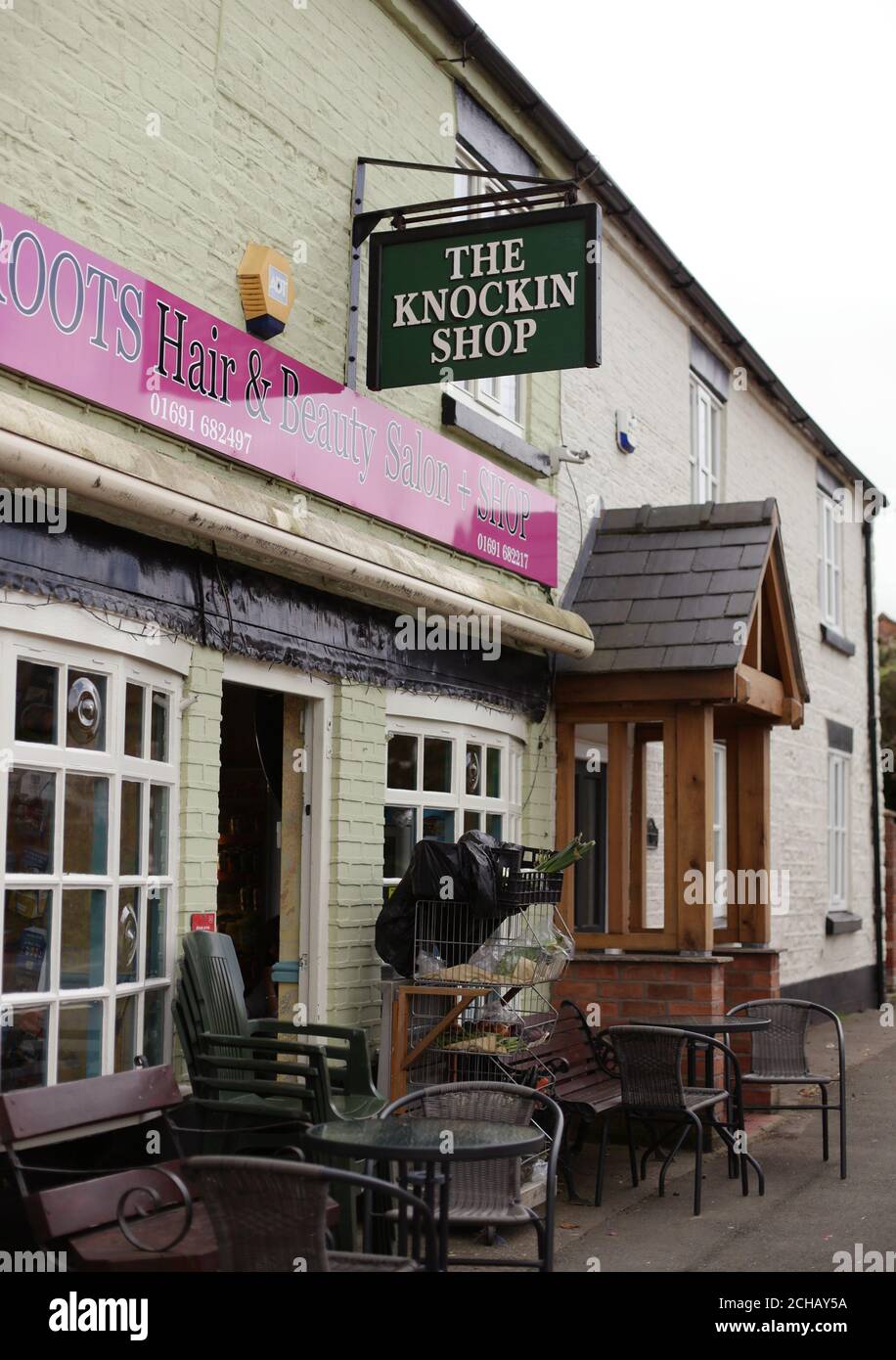 The Knockin Shop convenience store in the small village of Knocking