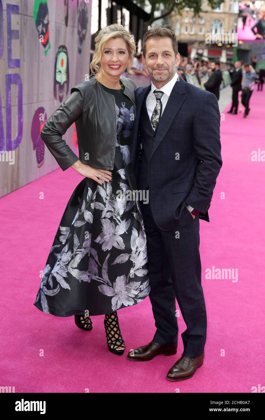 Zack Snyder and Deborah Snyder arriving for the Suicide Squad European Premiere, at the Odeon Leicester Square, London. PRESS ASSOCIATION Photo. Picture date: Wednesday August 3, 2016. See PA story SHOWBIZ Suicide. Photo credit should read: Daniel Leal-Olivas/PA Wire Stock Photo