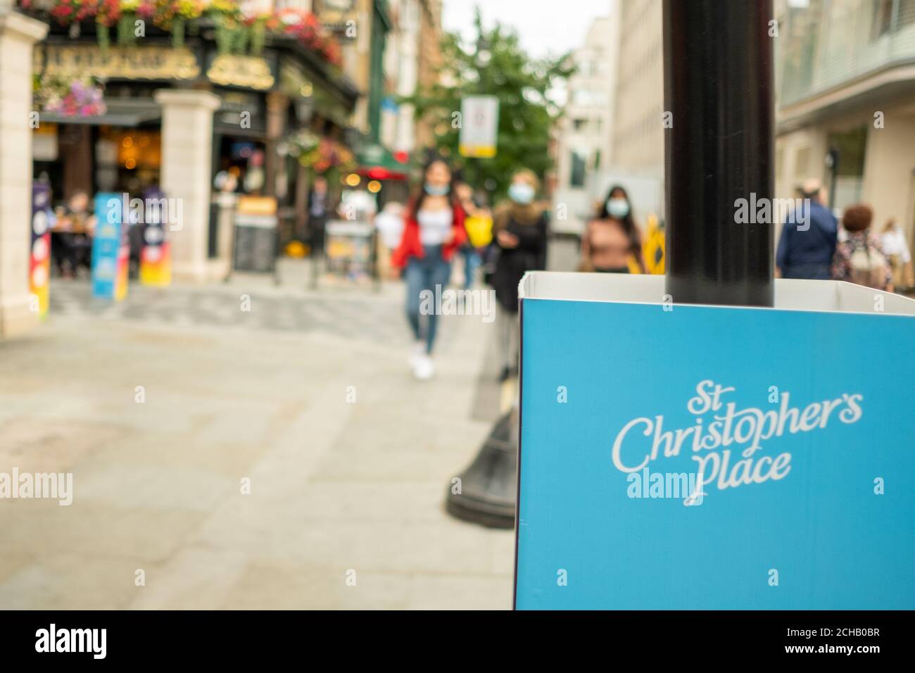 London- St Christopher Place, an area of shops and restaurants off Oxford Street in the West End Stock Photo