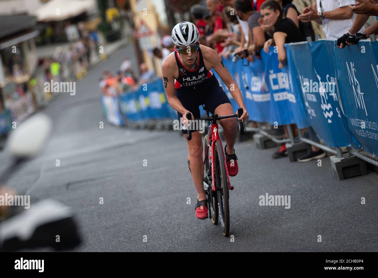 Jessica Learmonth of Great Britain in action during the Karlovy Vary ITU Triathlon World Cup in Karlovy Vary, Czech Republic, September 13, 2020. (CTK Stock Photo