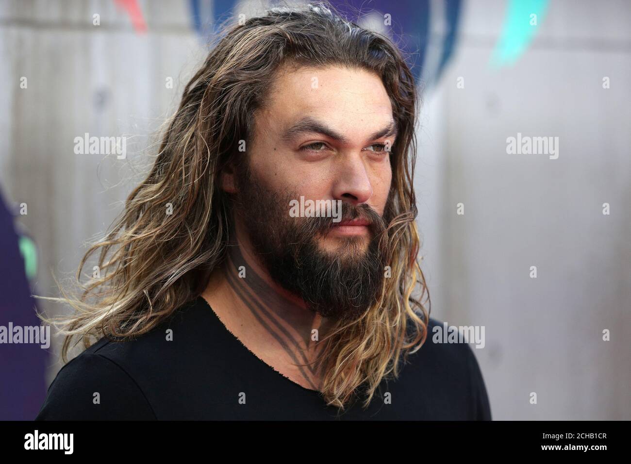Jason Momoa arriving for the Suicide Squad European Premiere, at the Odeon Leicester Square, London. Stock Photo
