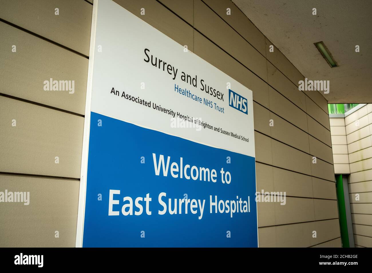 East Surrey Hospital, NHS Hospital in Surrey south east England Stock Photo