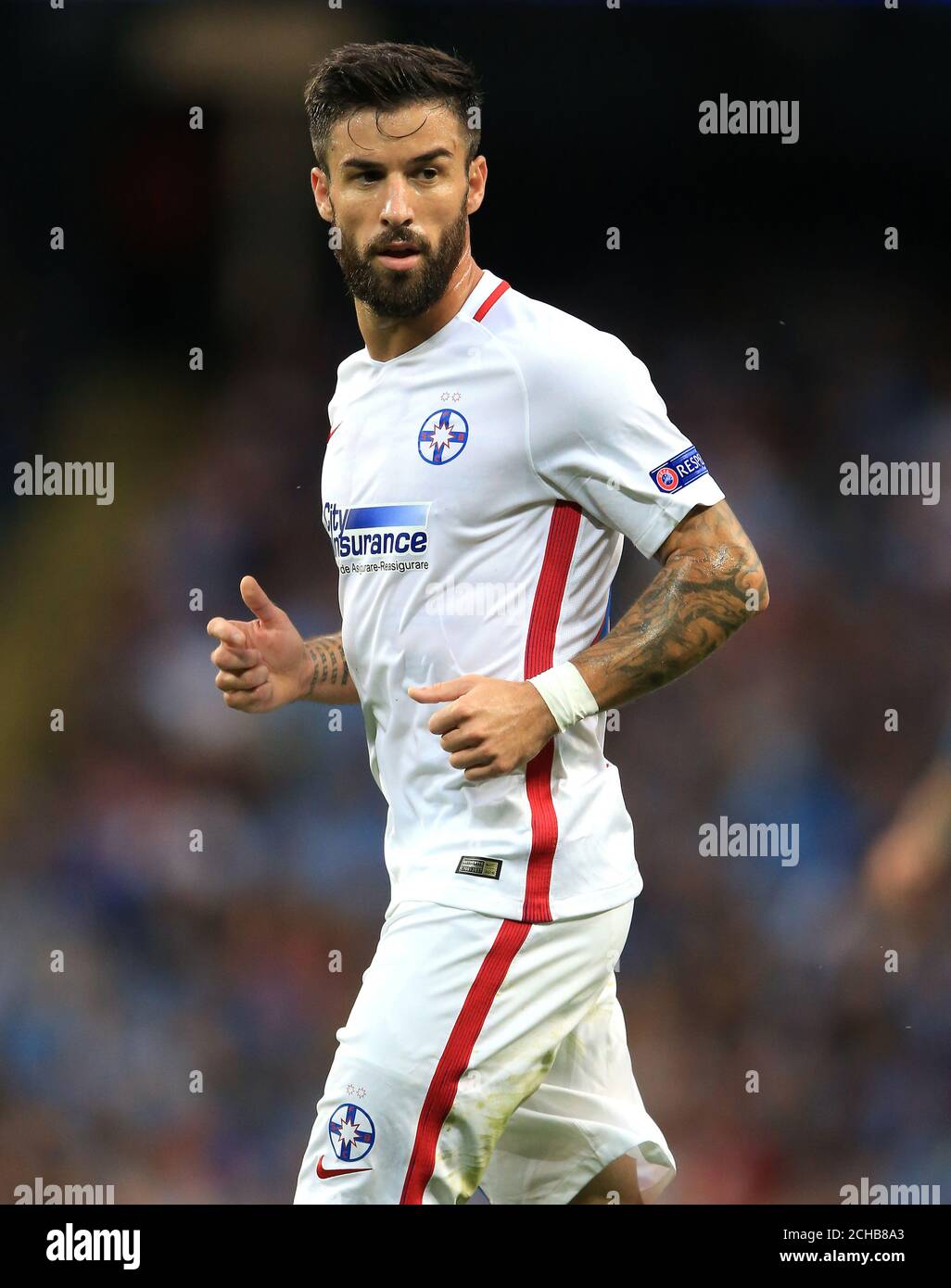 Lisbon, Portugal. 15th Aug, 2017. Steauas forward from Romania Denis Alibec  (7) in action during the game Sporting CP v FC Steaua Bucuresti Credit:  Alexandre Sousa/Alamy Live News Stock Photo - Alamy