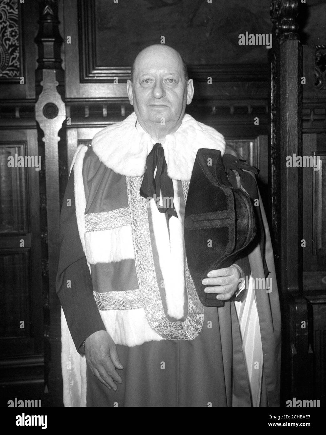 Impresario Sir Lew Grade in his new role of Baron Grade of Elstree, in the Moses Room waiting for today's introduction to the House of Lords. Stock Photo