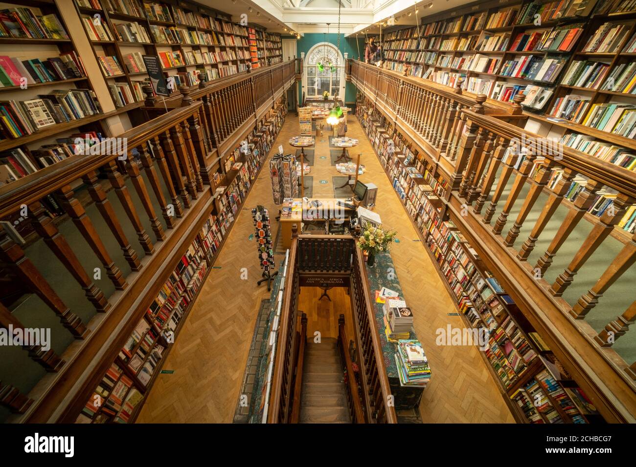 London- September 2020: Interior of Daulnt Book store on Marylebone High street. Stock Photo