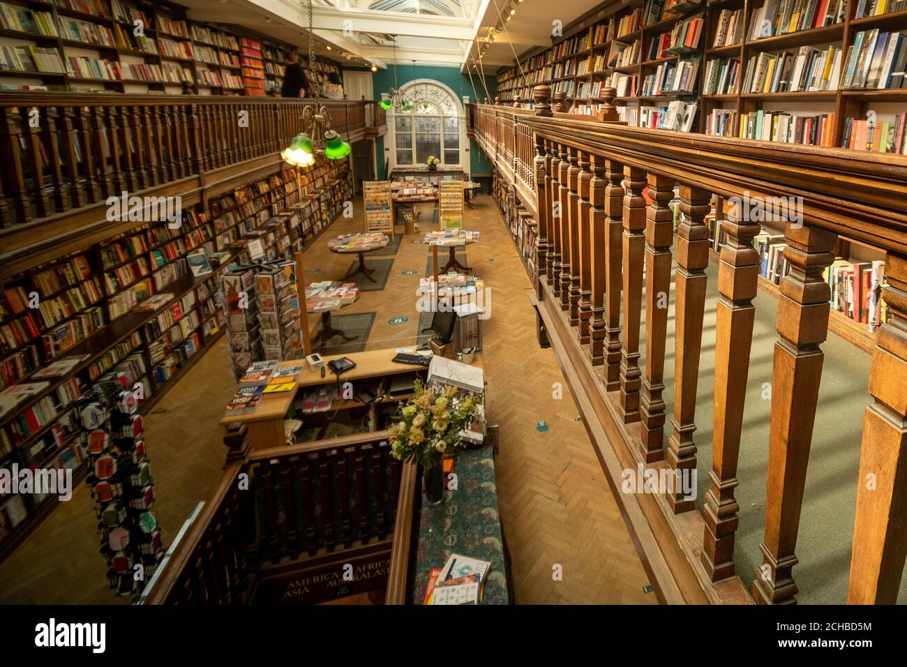 London- September 2020: Interior of Daulnt Book store on Marylebone High street. Stock Photo