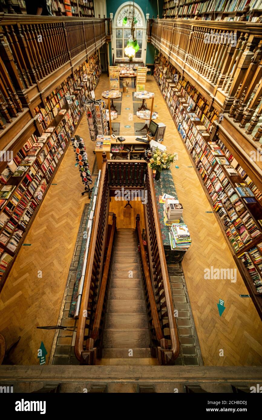 London- September 2020: Interior of Daulnt Book store on Marylebone High street. Stock Photo