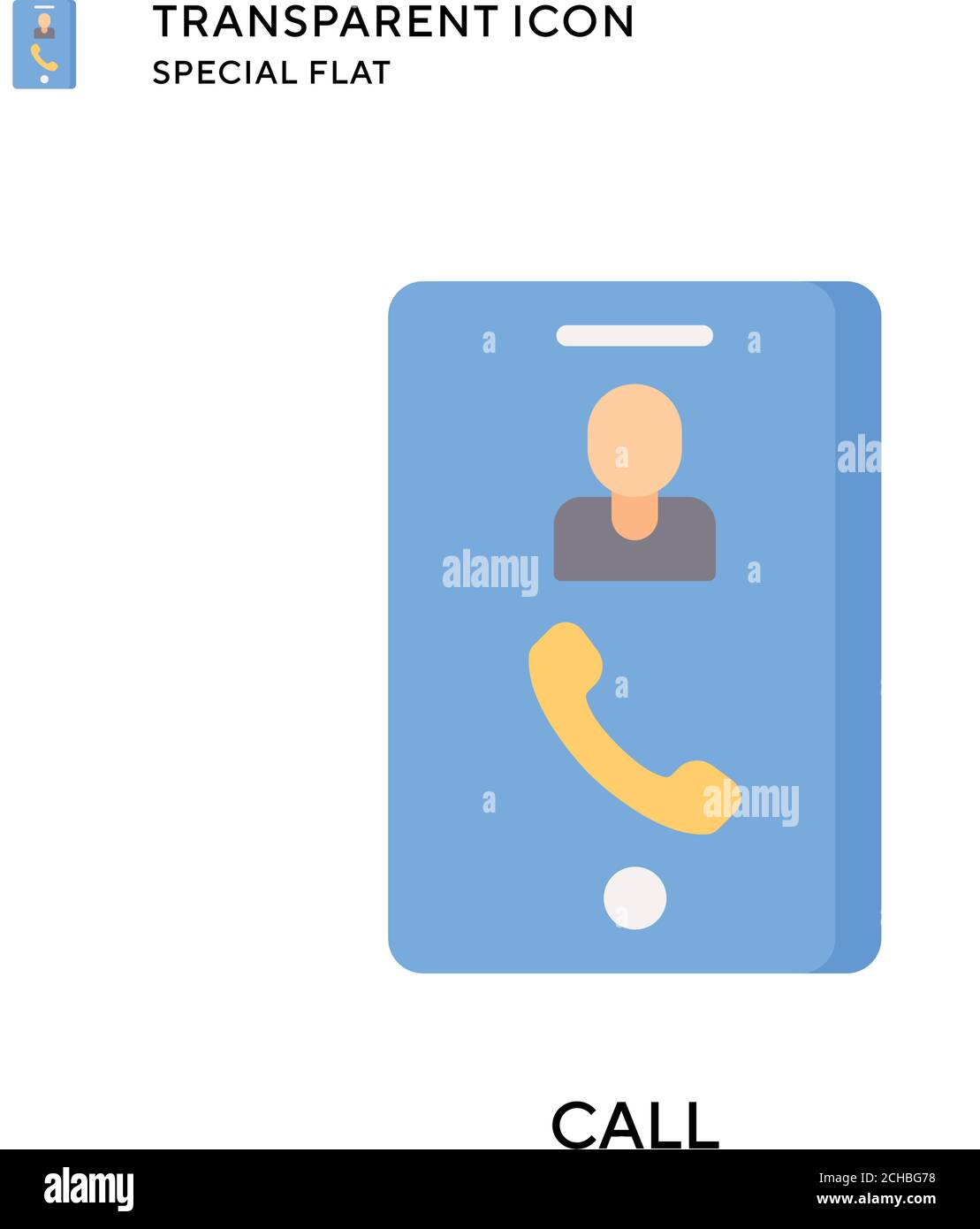 Call vector icon. Flat style illustration. EPS 10 vector Stock Vector ...