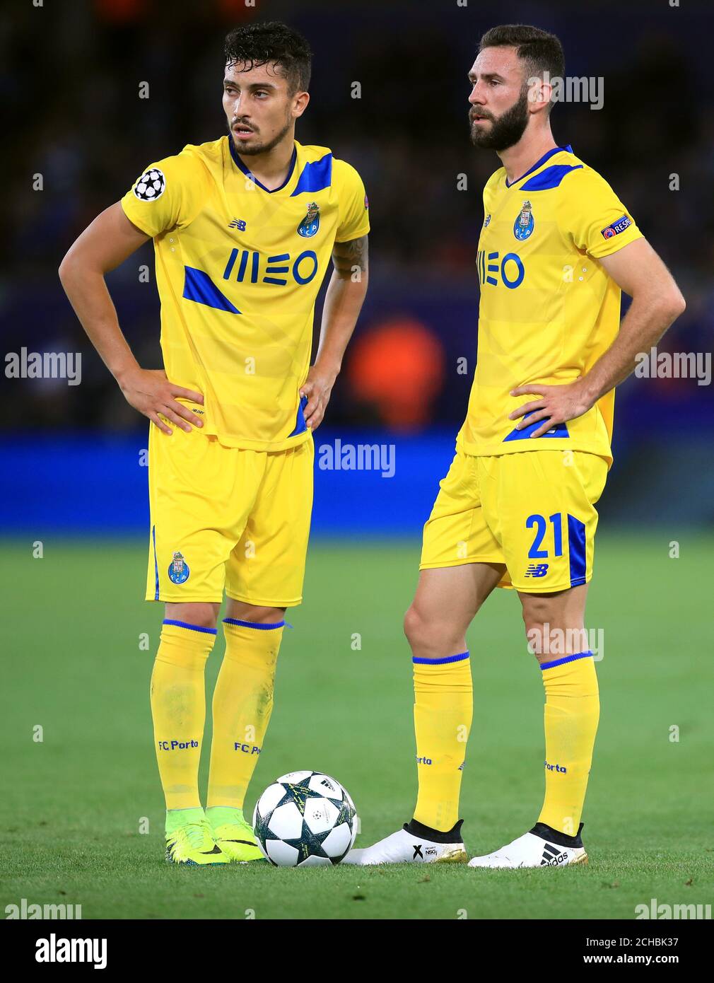 FC Porto's Nicolao Alex Telles (left) and Miguel Layun Stock Photo