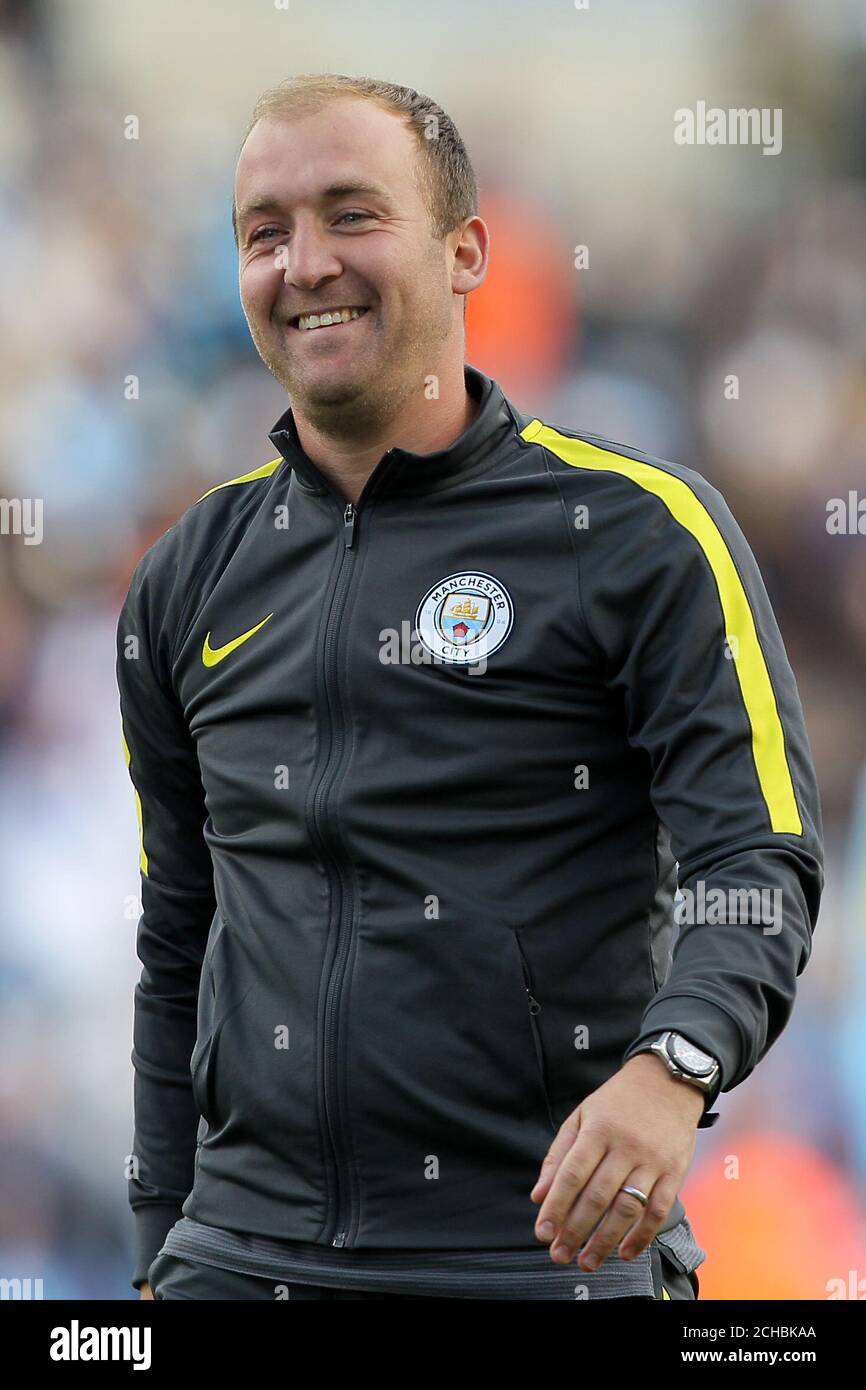 Manchester City's Women's manager, Nick Cushing Stock Photo