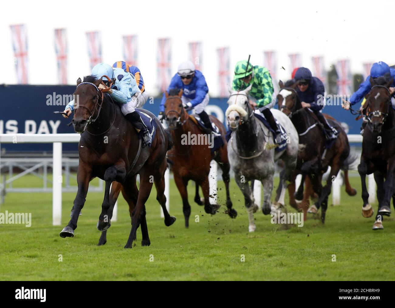 angre Konflikt Om indstilling Almanzor ridden by Cristophe Soumilon leads the field home to win The QIPCO Champion  Stakes Race run during the QIPCO British Champions Day at Ascot Racecourse  Stock Photo - Alamy