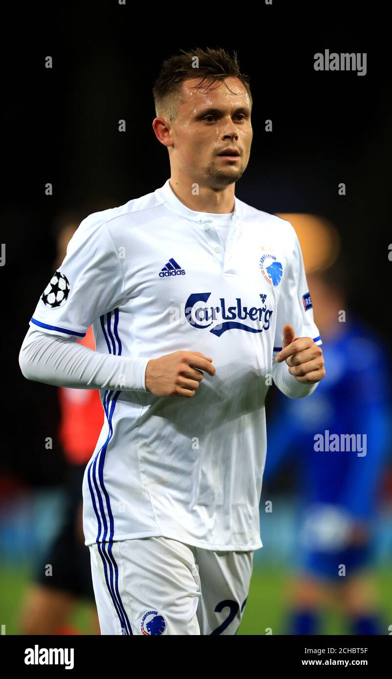 Fc Copenhagen S Peter Ankersen During The Uefa Champions League Match At The King Power Stadium Leicester Press Association Photo Picture Date Tuesday October 18 2016 See Pa Story Soccer Leicester Photo Credit