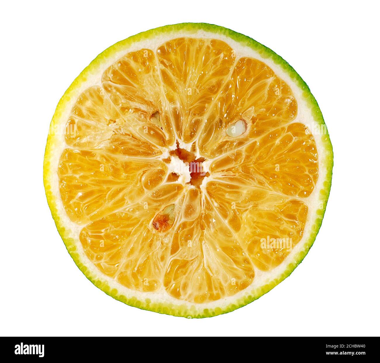 Calamansi or Green orange fruits isolated on white background Stock Photo