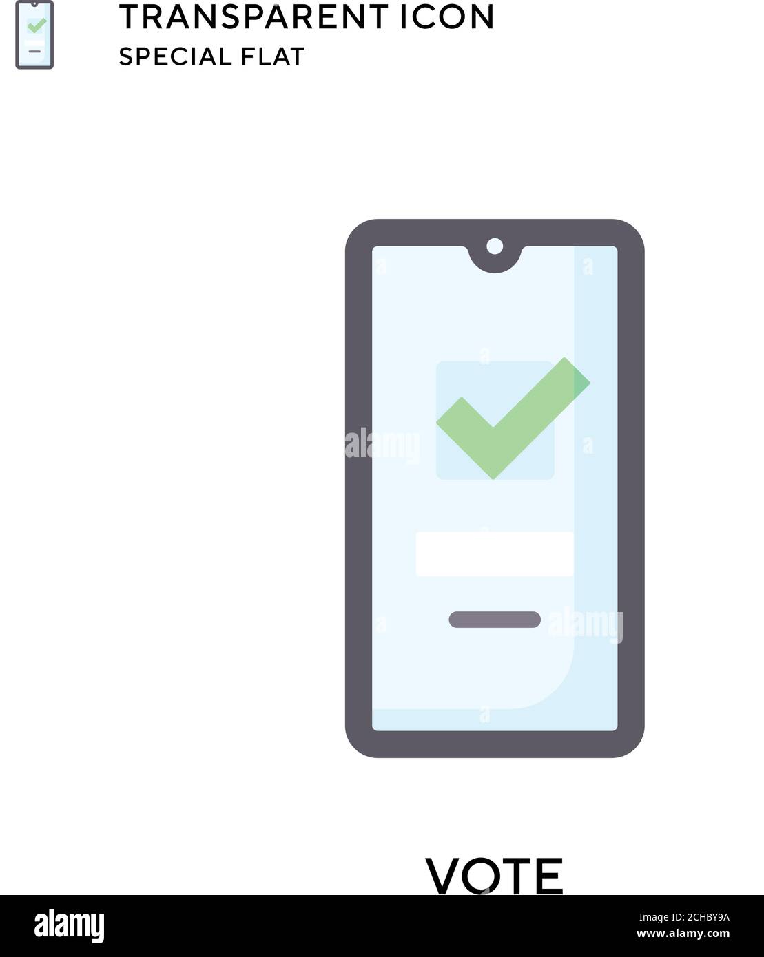 Vote vector icon. Flat style illustration. EPS 10 vector. Stock Vector