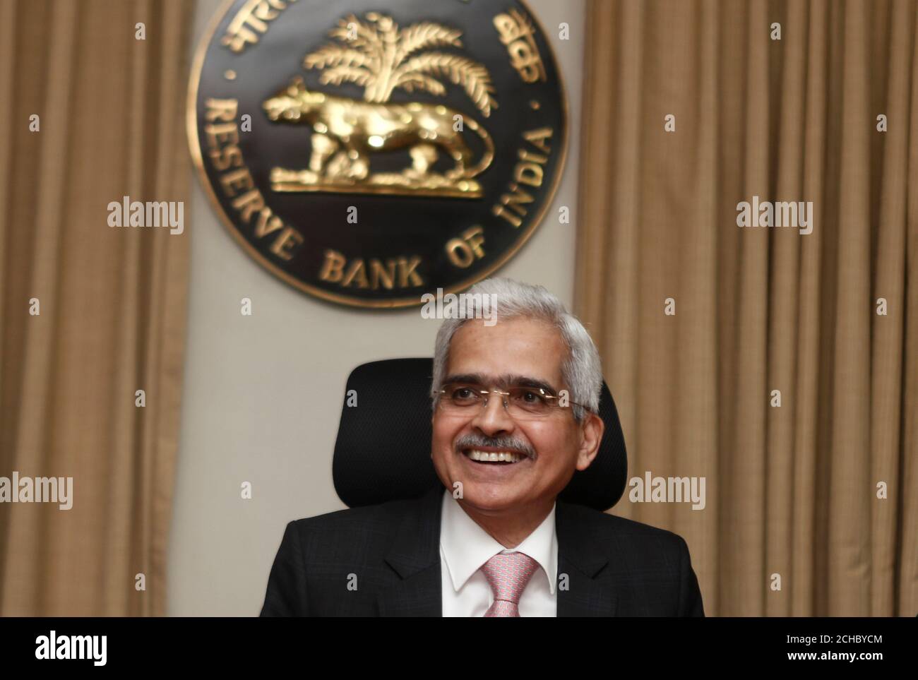 The Reserve Bank of India (RBI) Governor Shaktikanta Das arrives to attend a news conference after a monetary policy review in Mumbai, India, December 5, 2019. REUTERS/Francis Mascarenhas Stock Photo
