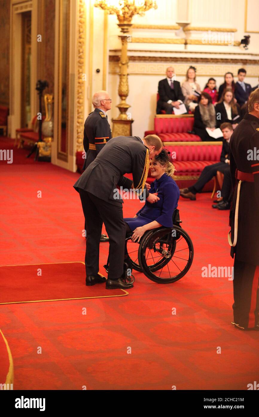 Mrs Claire Lomas from Melton Mowbray is made an MBE (Member of the