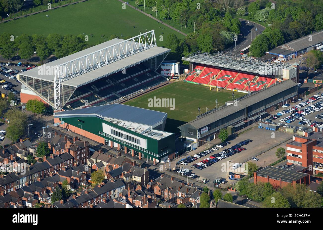 General view of Welford Road, home of Leicester Tigers Stock Photo