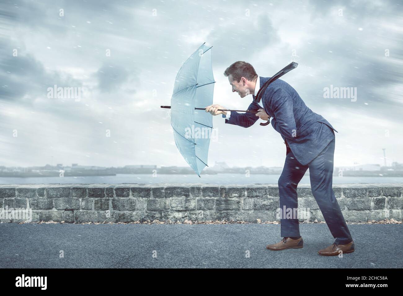 Strong wind umbrella hires stock photography and images Alamy