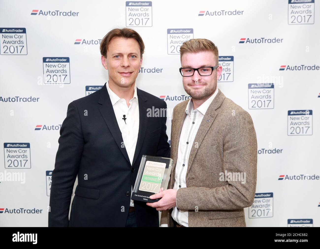 EDITORIAL USE ONLY Ben Foulds of Volvo (right) receives the awards 