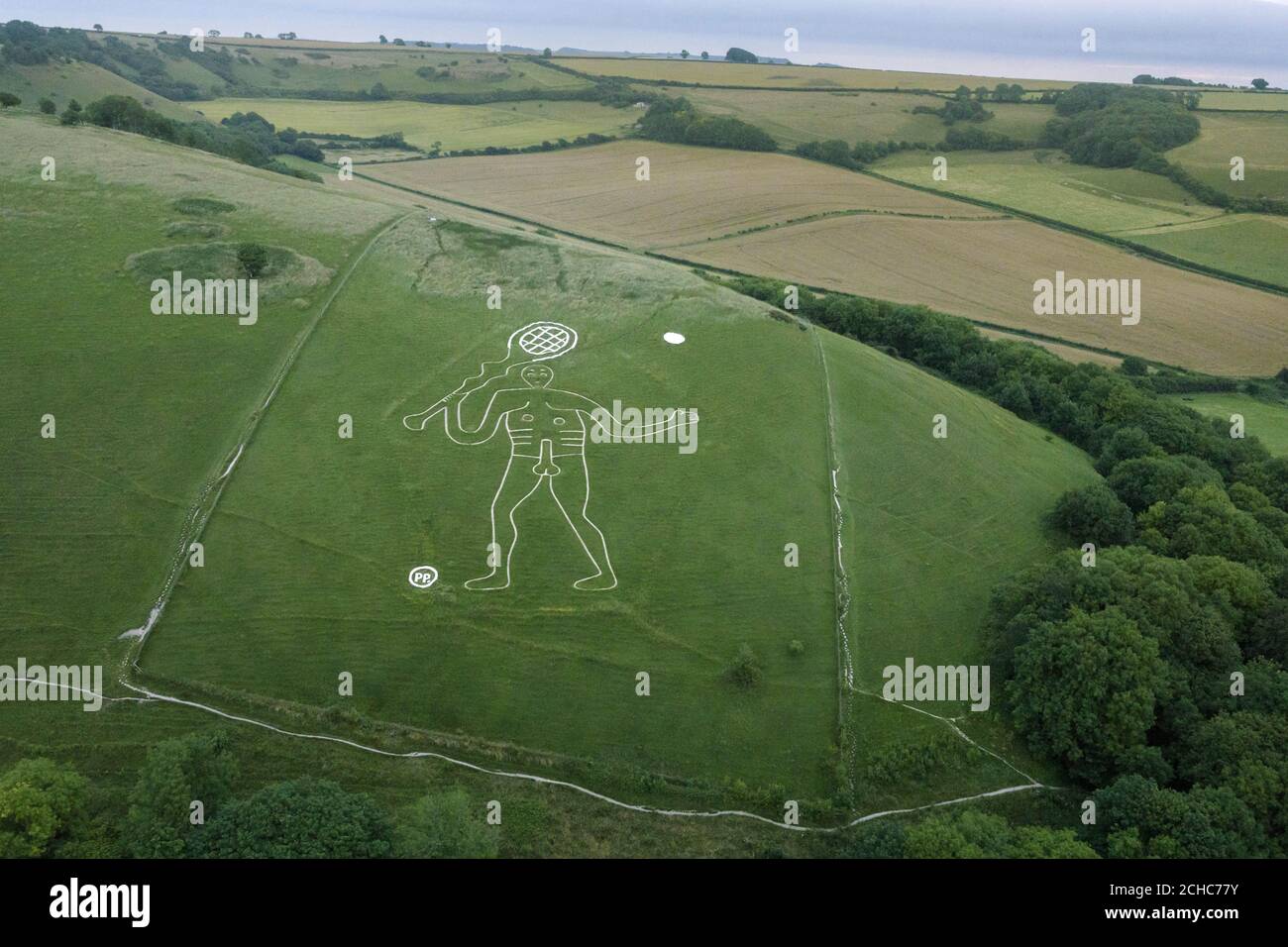 Aerial view 180ft cerne abbas giant hires stock photography and images Alamy