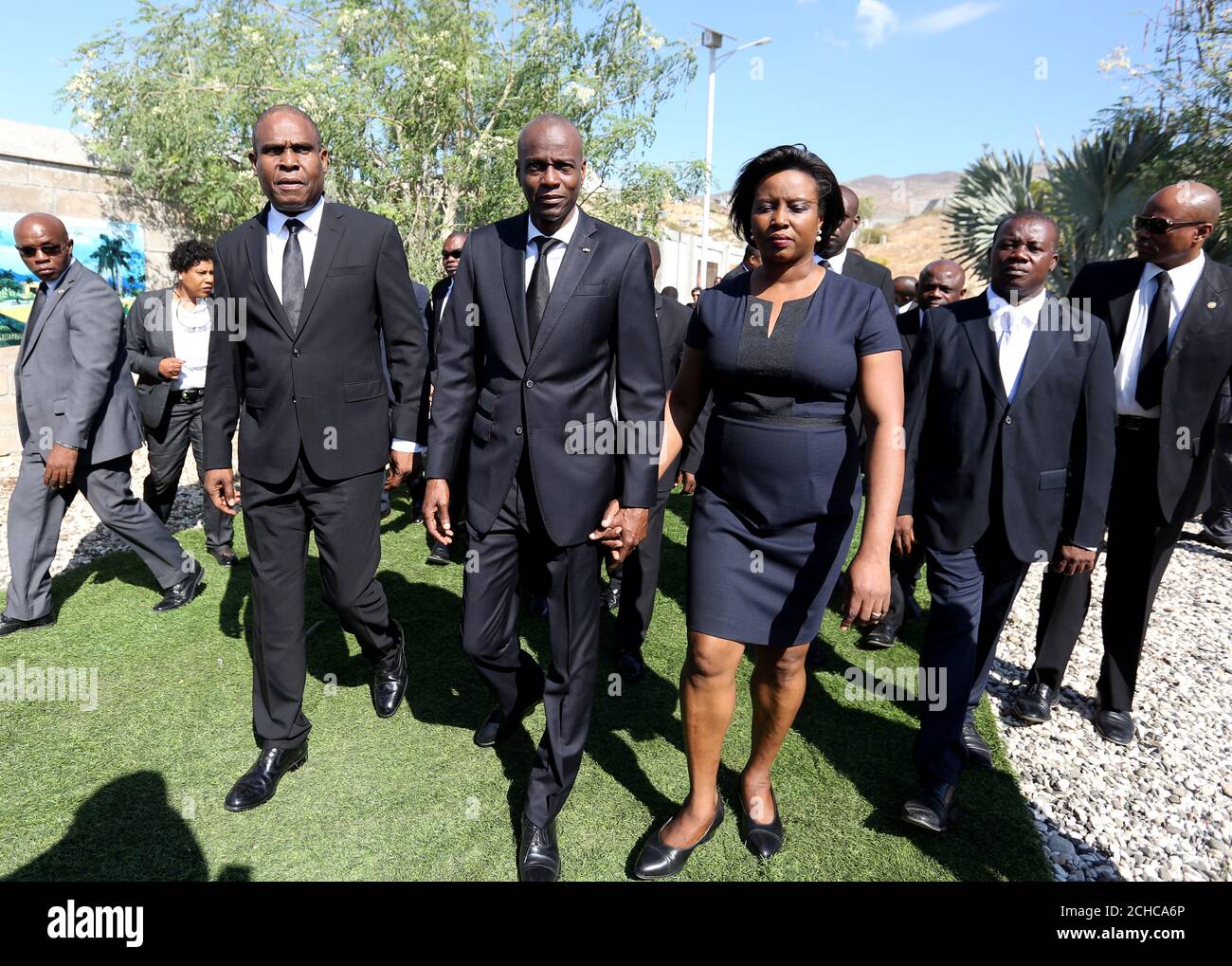 Haiti S President Jovenel Moise And First Lady Martine Moise Attend An Event In Memory Of People Killed In A Devastating Earthquake In 2010 In Port Au Prince Haiti January 12 2019 Reuters Jeanty Junior Augustin
