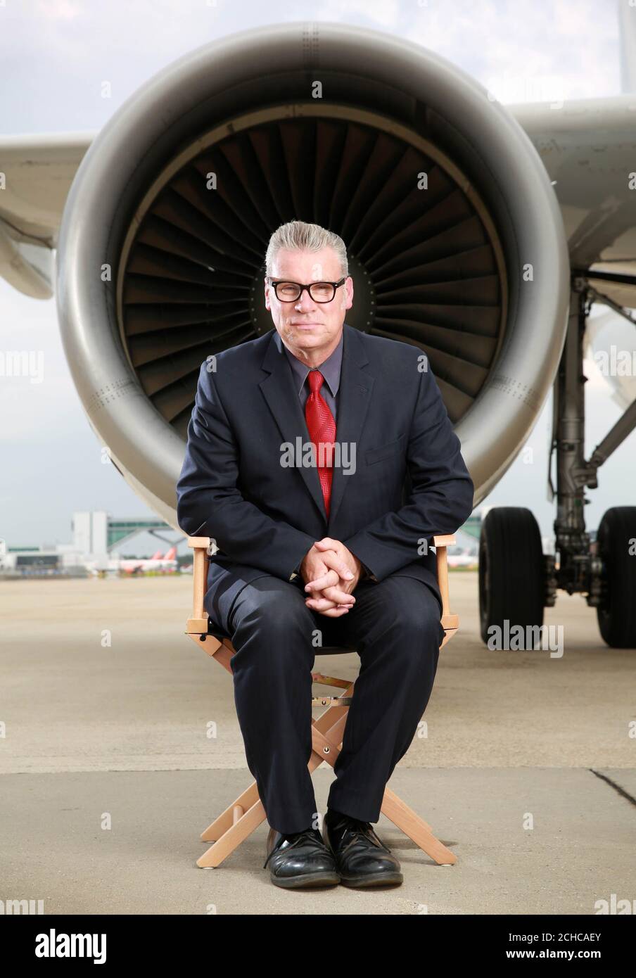 EDITORIAL USE ONLY Mark Kermode is announced as Gatwick Airport's first official film critic, at the airport in West Sussex. Stock Photo