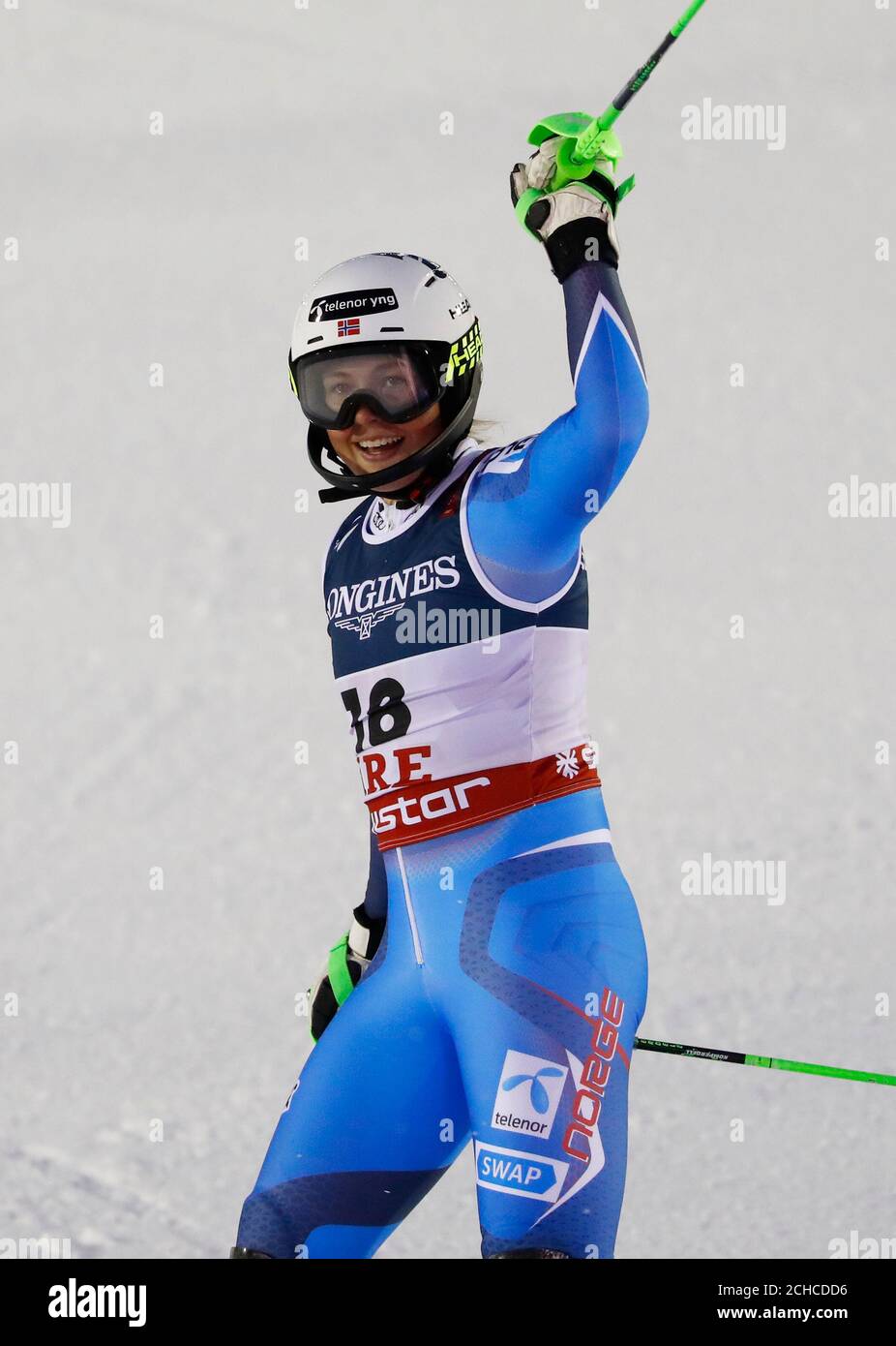 Alpine Skiing - FIS Alpine World Ski Championships - Women's Alpine  Combined - Slalom - Are, Sweden - February 8, 2019 - Norway's Kajsa  Vickhoff Lie reacts after finishing the race. REUTERS/Leonhard Foeger Stock  Photo - Alamy