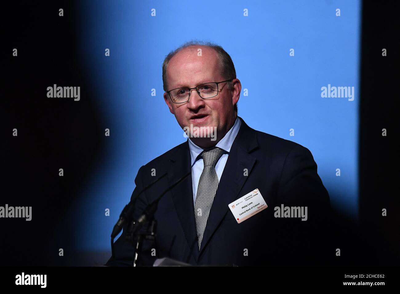 Governor of the Central Bank of Ireland Philip Lane speaks at a European  Financial Forum event in Dublin, Ireland February 13, 2019. REUTERS/Clodagh  Kilcoyne Stock Photo - Alamy