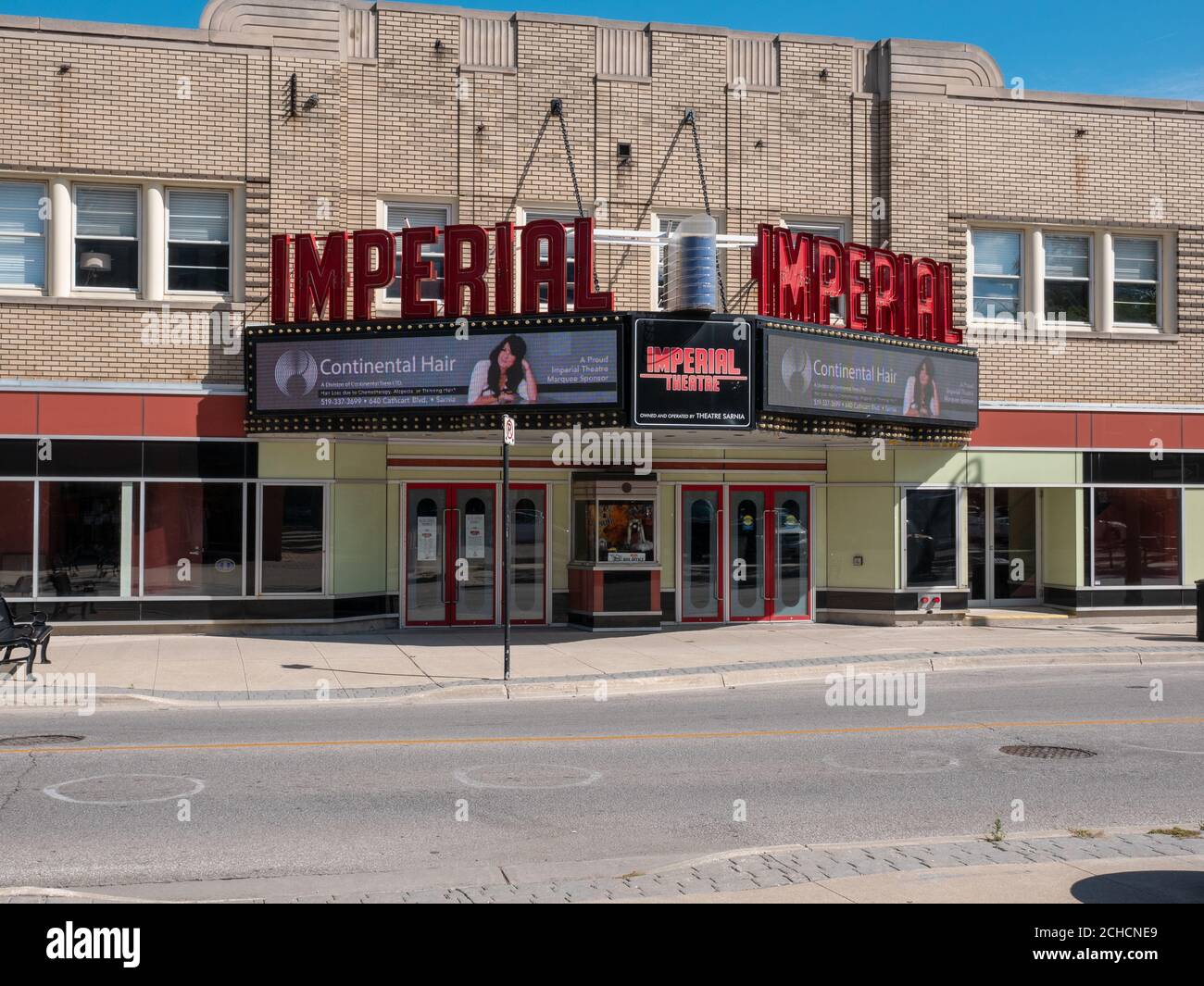 Imperial Theatre Cinema Art Deco Building Exterior Sarnia Ontario Canada Stock Photo