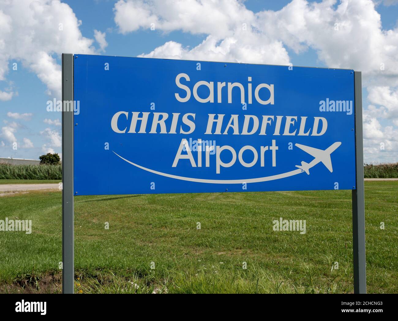 Sarnia Airport In South West Ontario Canada Named In Honour Of Canadian Astronaut Chris Hadfield, Sarnia Was Chris Hadfields Birthplace Stock Photo