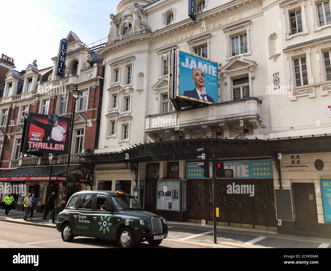 EVERYBODY IS TALKING ABOUT JAMIE at the Apollo Theatre in London's Shaftesbury Avenue is scheduled to recommence performances in the autumn of 2020. All UK theatres were obliged to close on government advice on 16th March 2020 in response to the Covid-19 pandemic. Stock Photo
