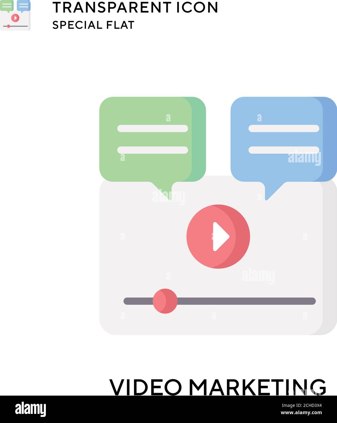 Video marketing vector icon. Flat style illustration. EPS 10 vector ...