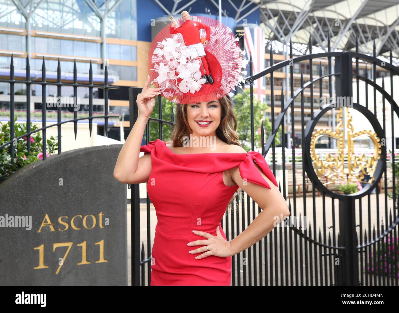 EDITORIAL USE ONLY Kelly Brook arrived at Royal Ascot in Berkshire