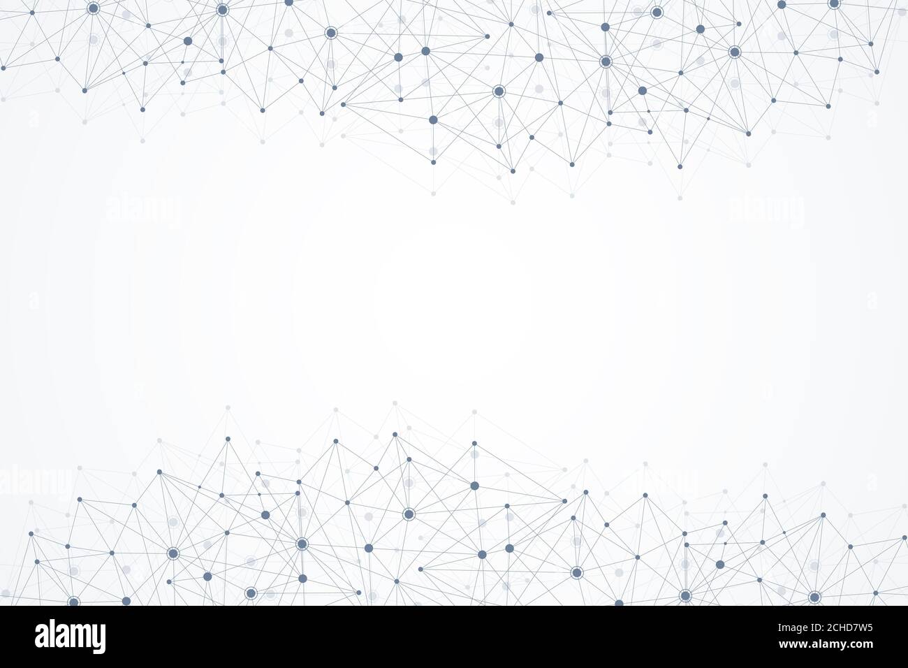 Abstract polygonal background with connected lines and dots. Minimalistic geometric pattern. Molecule structure and communication. Graphic plexus Stock Photo