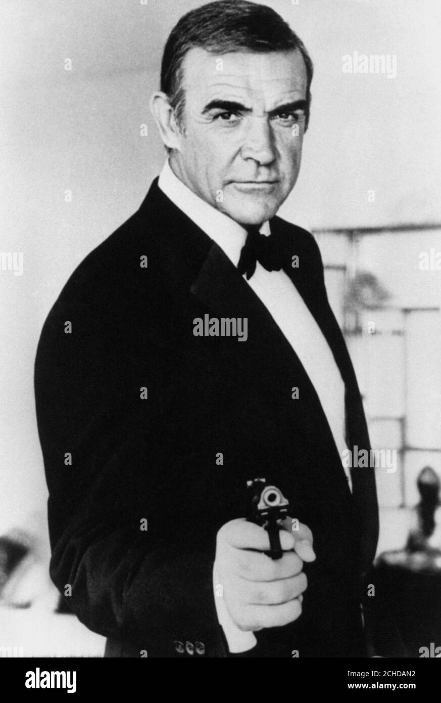 Undated library filer of Sir Sean Connery as James Bond. Sir Sean has beaten the likes of David Beckham and Bob Geldof to the accolade of great British hero. Stock Photo