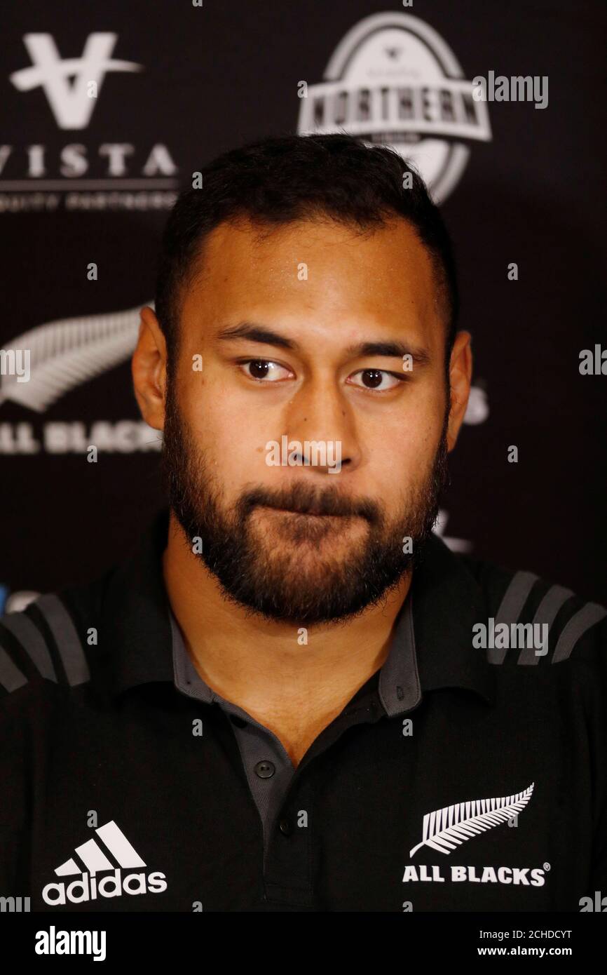 Rugby Union - New Zealand Team Announcement Press Conference - Stadio Olimpico, Rome, Italy - November 22, 2018 New Zealand's Patrick Tuipulotu during the press conference REUTERS/Alessandro Bianchi Stock Photo