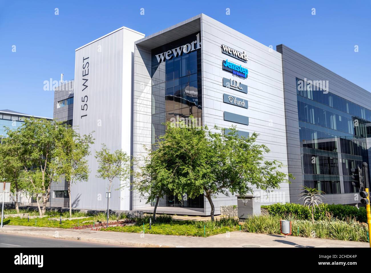 Johannesburg, South Africa, 11th September - 2020: Modern corporate office  building with shared workspace units Stock Photo - Alamy
