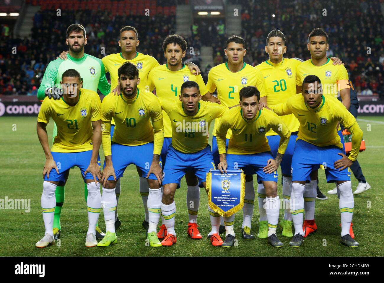 soccer-football-international-friendly-czech-republic-v-brazil -eden-arena-prague-czech-republic-march-26-2019-brazil-players-pose-for-a- team-group-photo- ...
