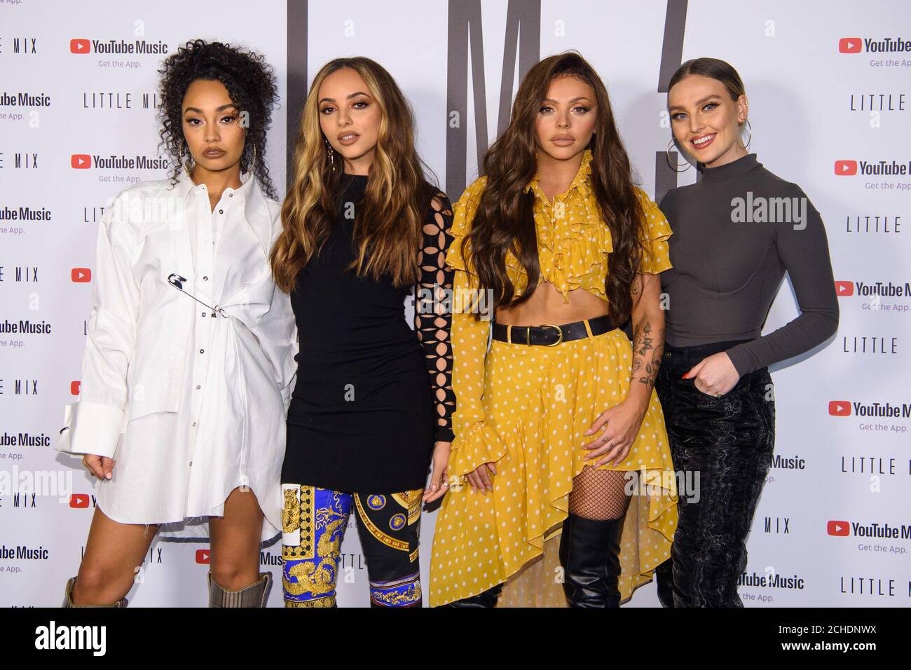 Editorial Use Only Left To Right Leigh Anne Pinnock Jade Thirlwall Jesy Nelson And Perrie Edwards Of Little Mix As Youtube Music Celebrates The Release Of The Band S New Quot Strip Quot Video During A