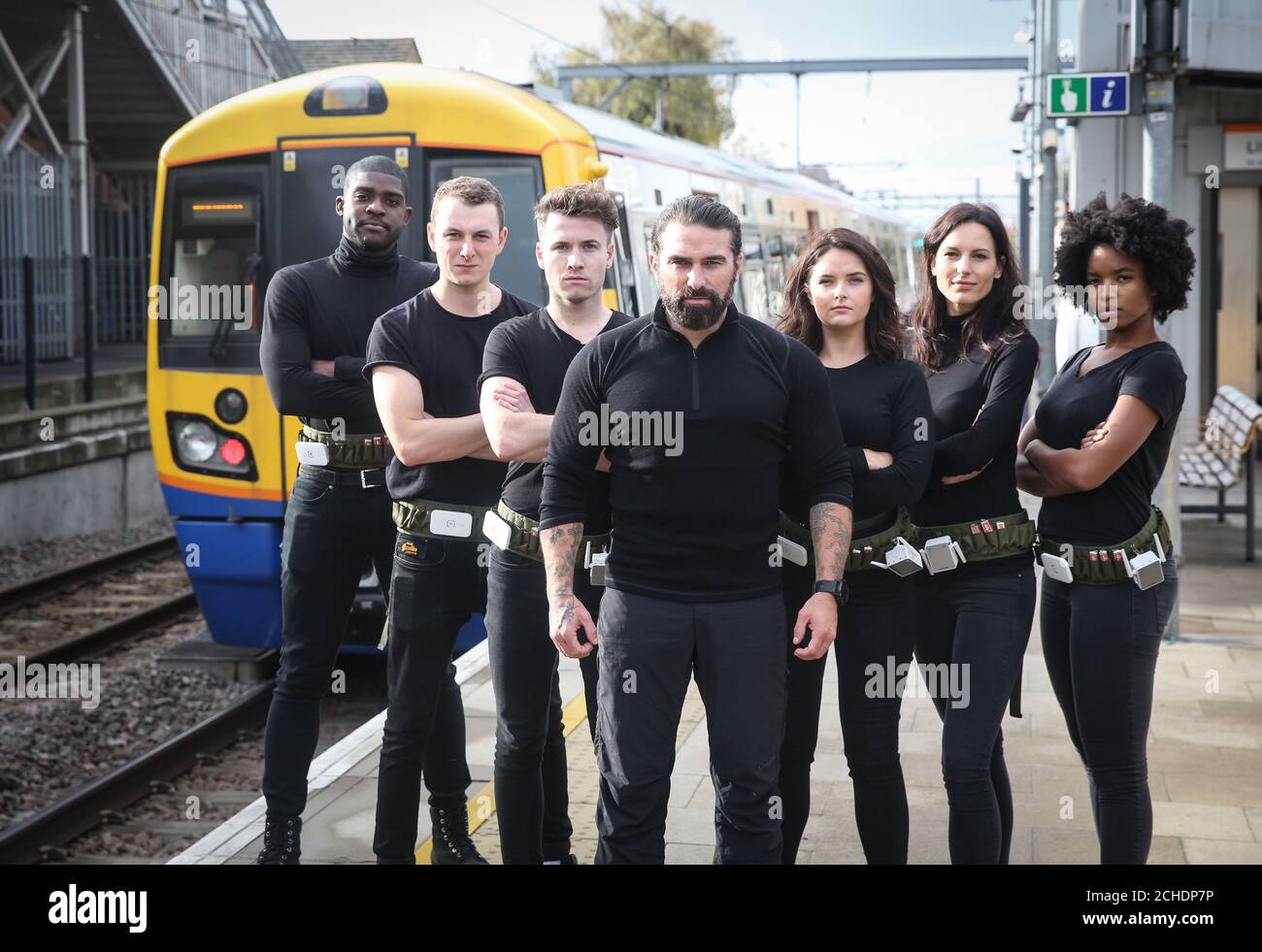 TV presenter and former SAS soldier Ant Middleton leads the Argos Wi-Fi army, who will be deployed on trains across the UK to combat poor connectivity for commuters trying to shop online for deals this Black Friday. Stock Photo