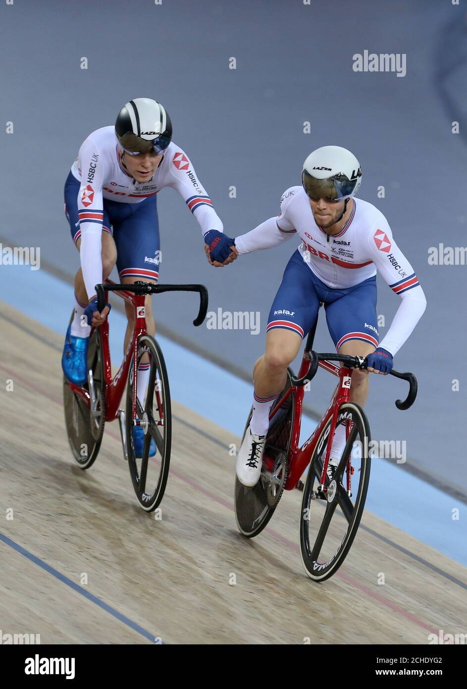 Fred Wright and Matthew Walls of Great Britain during the Men's Madsion ...