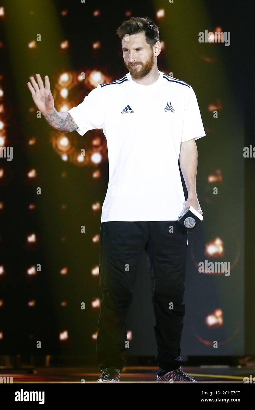Argentine football player Lionel Messi attends an event of the Adidas  sportswear manufacturer in Beijing, China June 2, 2017. REUTERS/Thomas  Peter Stock Photo - Alamy