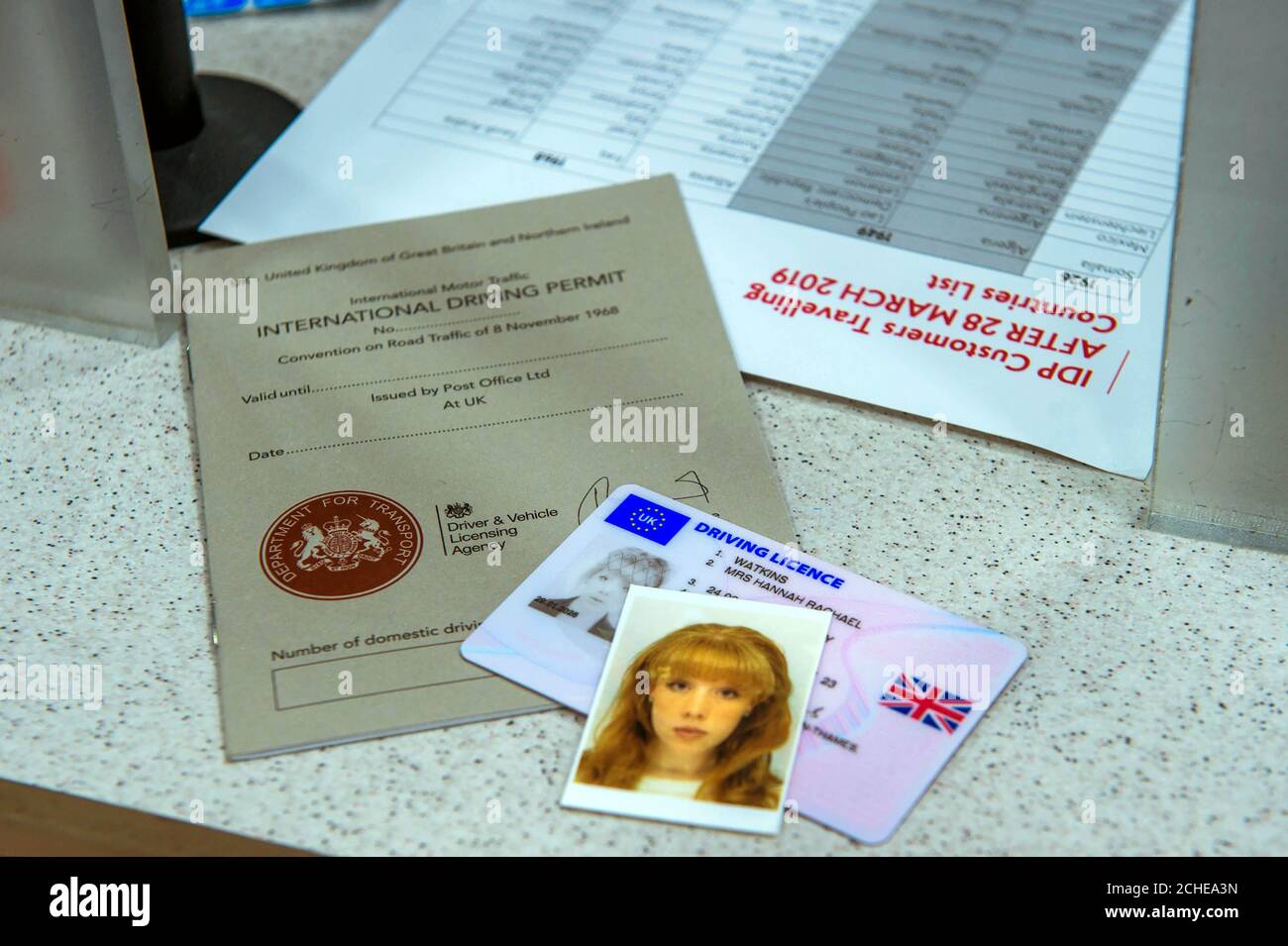 Hannah Watkins at the Post Office in Canary Wharf London, as the