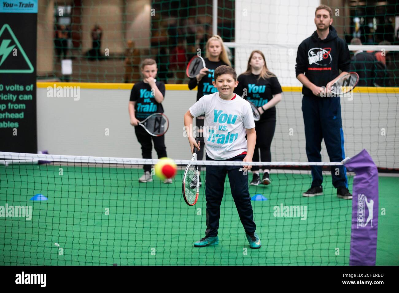 EDITORIAL USE ONLY Local Schoolboy Seb Potts, aged 10, at the launch of ...