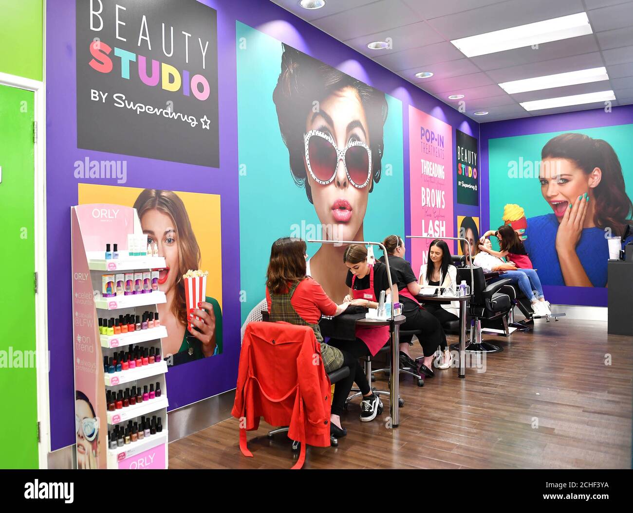EDITORIAL USE ONLY A new Superdrug store opens today in Broughton Shopping Park, Cheshire. PRESS ASSOCIATION. Picture date: Friday July 12, 2019. The store has created 21 new jobs and will offer customers affordable health and beauty products, everyday toiletries and a range of luxury fragrances. The store will feature a brand new Beauty Studio offering a Brow & Lash Bar and a Nail Bar. Ear and nose piercing services are also coming soon to the new store. The store also benefits from a Nurse Clinic, which will provide travel vaccinations. Photo should read: Anthony Devlin/PA Wire Stock Photo